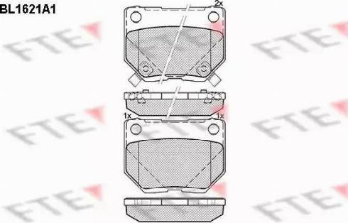 FTE BL1621A1 - Тормозные колодки, дисковые, комплект unicars.by