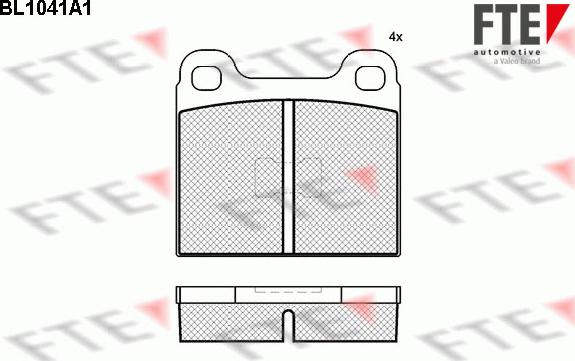 FTE BL1041A1 - Тормозные колодки, дисковые, комплект unicars.by