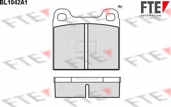 FTE BL1042A1 - Тормозные колодки, дисковые, комплект unicars.by