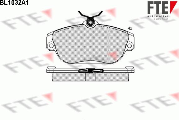 FTE BL1032A1 - Тормозные колодки, дисковые, комплект unicars.by