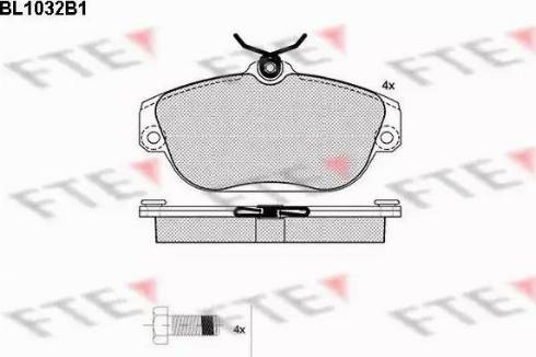 FTE BL1032B1 - Тормозные колодки, дисковые, комплект unicars.by