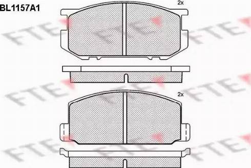 FTE BL1157A1 - Тормозные колодки, дисковые, комплект unicars.by