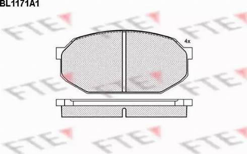 FTE BL1171A1 - Тормозные колодки, дисковые, комплект unicars.by