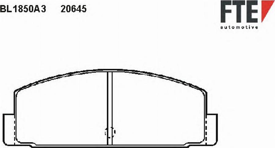 FTE BL1850A3 - Тормозные колодки, дисковые, комплект unicars.by