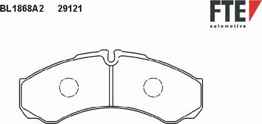 FTE BL1868A2 - Тормозные колодки, дисковые, комплект unicars.by