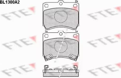 FTE BL1300A2 - Тормозные колодки, дисковые, комплект unicars.by