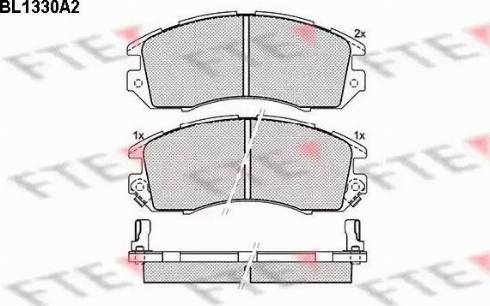 FTE BL1330A2 - Тормозные колодки, дисковые, комплект unicars.by