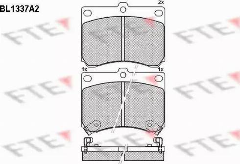 FTE BL1337A2 - Тормозные колодки, дисковые, комплект unicars.by