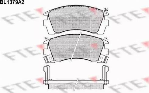 FTE BL1379A2 - Тормозные колодки, дисковые, комплект unicars.by