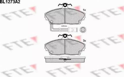 FTE BL1273A2 - Тормозные колодки, дисковые, комплект unicars.by