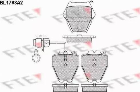 FTE BL1768A2 - Тормозные колодки, дисковые, комплект unicars.by