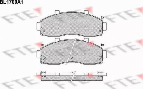 FTE BL1709A1 - Тормозные колодки, дисковые, комплект unicars.by