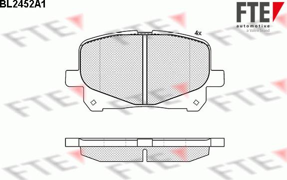 FTE BL2452A1 - Тормозные колодки, дисковые, комплект unicars.by