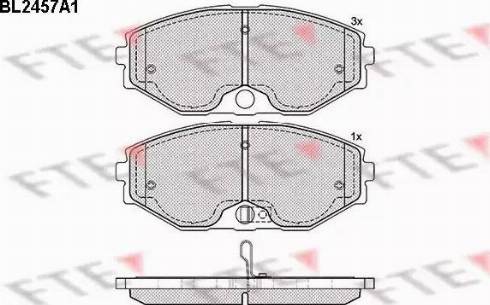 FTE BL2457A1 - Тормозные колодки, дисковые, комплект unicars.by