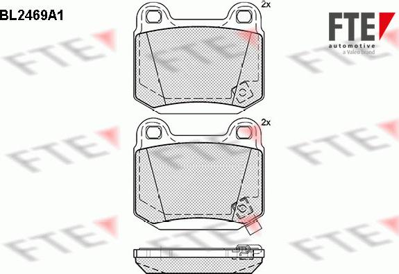 FTE BL2469A1 - Тормозные колодки, дисковые, комплект unicars.by