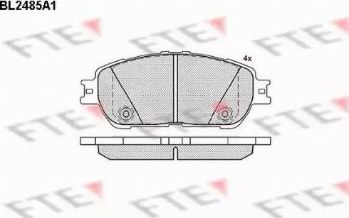 FTE BL2485A1 - Тормозные колодки, дисковые, комплект unicars.by