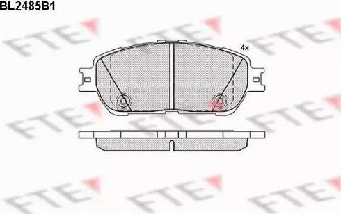 FTE BL2485B1 - Тормозные колодки, дисковые, комплект unicars.by