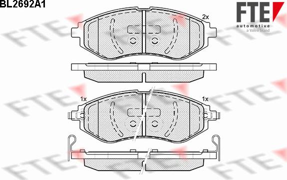 FTE BL2692A1 - Тормозные колодки, дисковые, комплект unicars.by