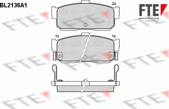 FTE BL2136A1 - Тормозные колодки, дисковые, комплект unicars.by