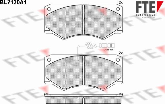 FTE BL2130A1 - Тормозные колодки, дисковые, комплект unicars.by