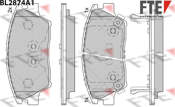 FTE BL2874A1 - Тормозные колодки, дисковые, комплект unicars.by
