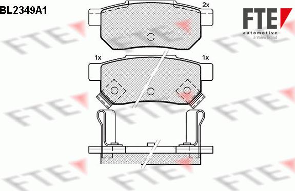 FTE BL2349A1 - Тормозные колодки, дисковые, комплект unicars.by