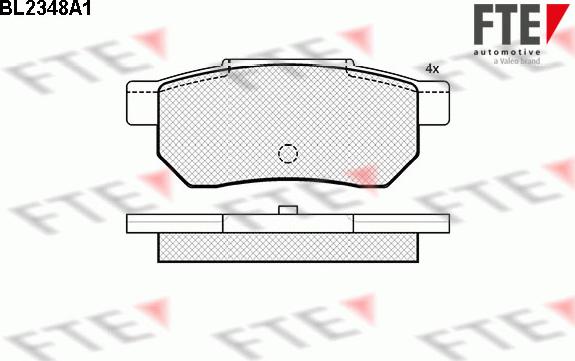 FTE BL2348A1 - Тормозные колодки, дисковые, комплект unicars.by