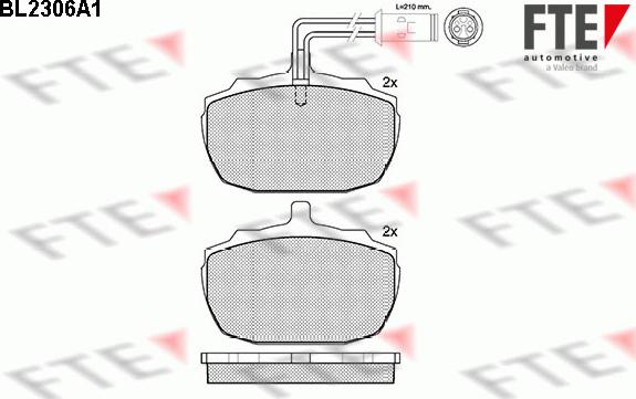 FTE BL2306A1 - Тормозные колодки, дисковые, комплект unicars.by