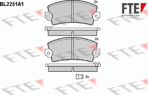 FTE BL2251A1 - Тормозные колодки, дисковые, комплект unicars.by