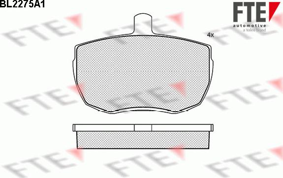 FTE BL2275A1 - Тормозные колодки, дисковые, комплект unicars.by