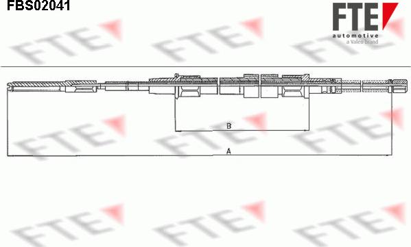 FTE FBS02041 - Тросик, cтояночный тормоз unicars.by