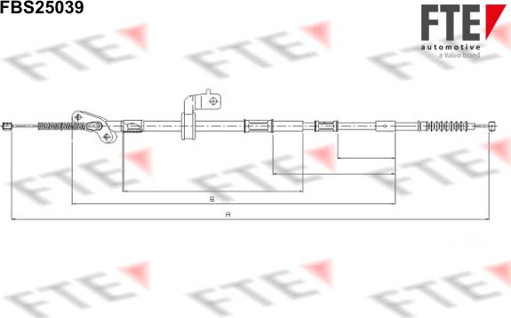 FTE FBS25039 - Тросик, cтояночный тормоз unicars.by