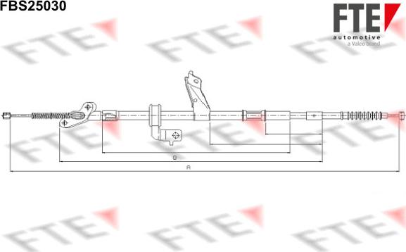 FTE FBS25030 - Тросик, cтояночный тормоз unicars.by