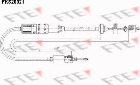 FTE FKS20021 - Трос, управление сцеплением unicars.by