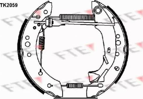 FTE TK2059 - Комплект тормозных колодок, барабанные unicars.by