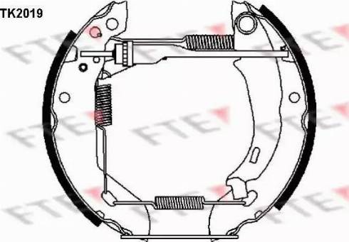 FTE TK2019 - Комплект тормозных колодок, барабанные unicars.by