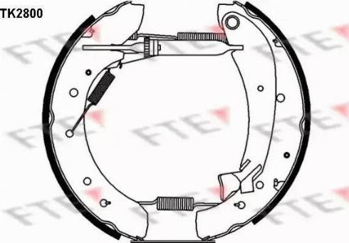 FTE TK2800 - Комплект тормозных колодок, барабанные unicars.by