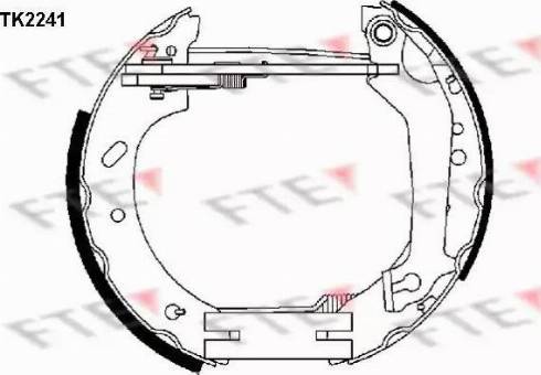 FTE TK2241 - Комплект тормозных колодок, барабанные unicars.by