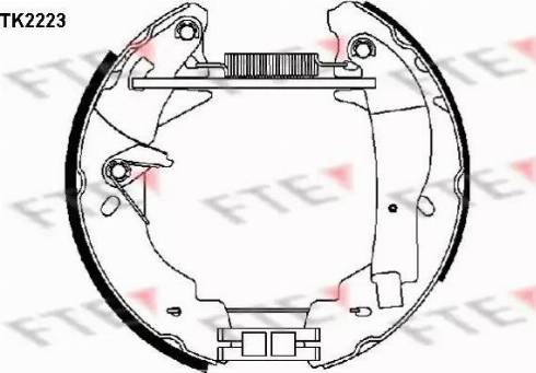 FTE TK2223 - Комплект тормозных колодок, барабанные unicars.by