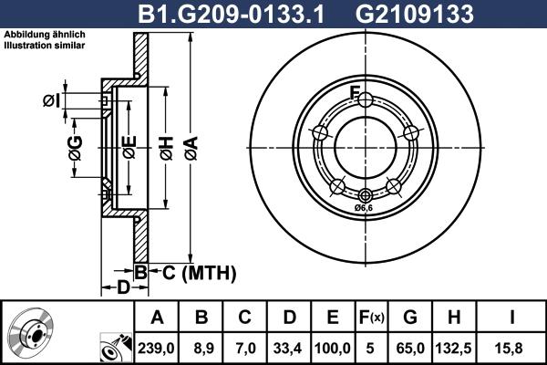 Galfer B1.G209-0133.1 - Тормозной диск unicars.by