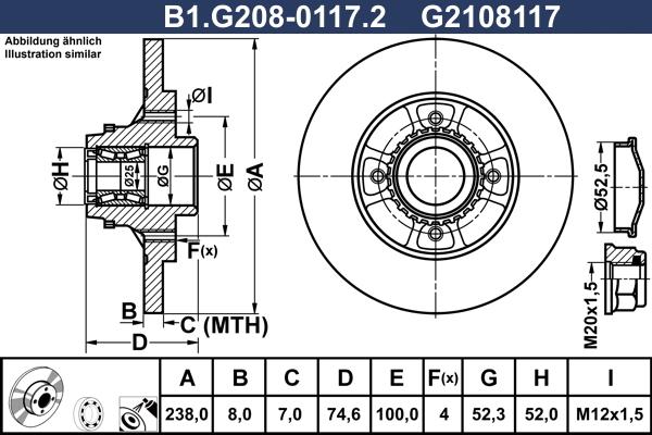 Galfer B1.G208-0117.2 - Тормозной диск unicars.by