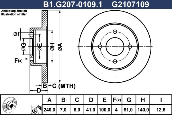 Galfer B1.G207-0109.1 - Тормозной диск unicars.by