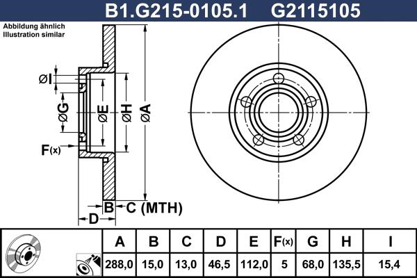 Galfer B1.G215-0105.1 - Тормозной диск unicars.by