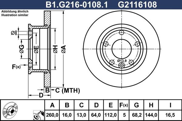 Galfer B1.G216-0108.1 - Тормозной диск unicars.by