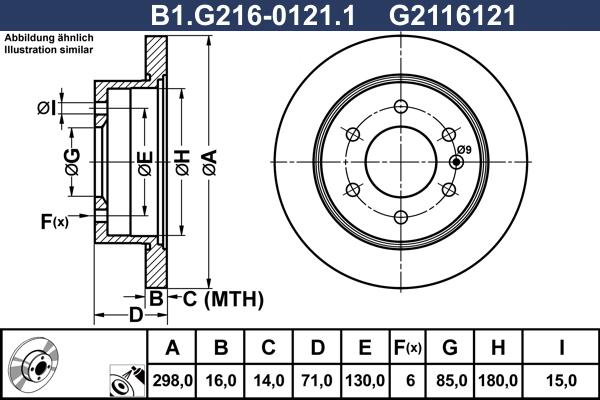 Galfer B1.G216-0121.1 - Тормозной диск unicars.by