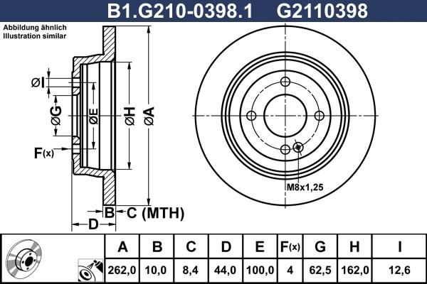 Galfer B1.G210-0398.1 - Тормозной диск unicars.by