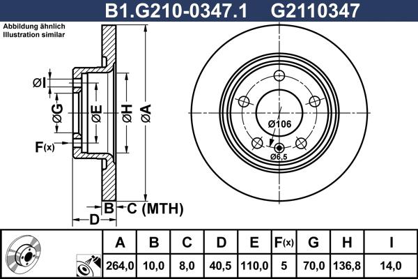 Galfer B1.G210-0347.1 - Тормозной диск unicars.by