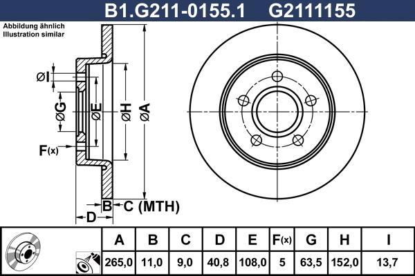 Galfer B1.G211-0155.1 - Тормозной диск unicars.by