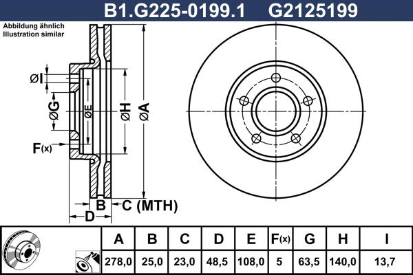 Galfer B1.G225-0199.1 - Тормозной диск unicars.by