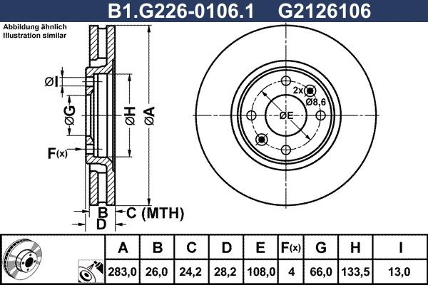 Galfer B1.G226-0106.1 - Тормозной диск unicars.by